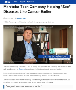 MTS Video on Cubresa, showing founder and CTO James Schellenberg